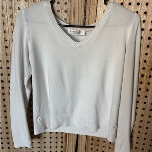 Stradivarius Cream V-Neck Top